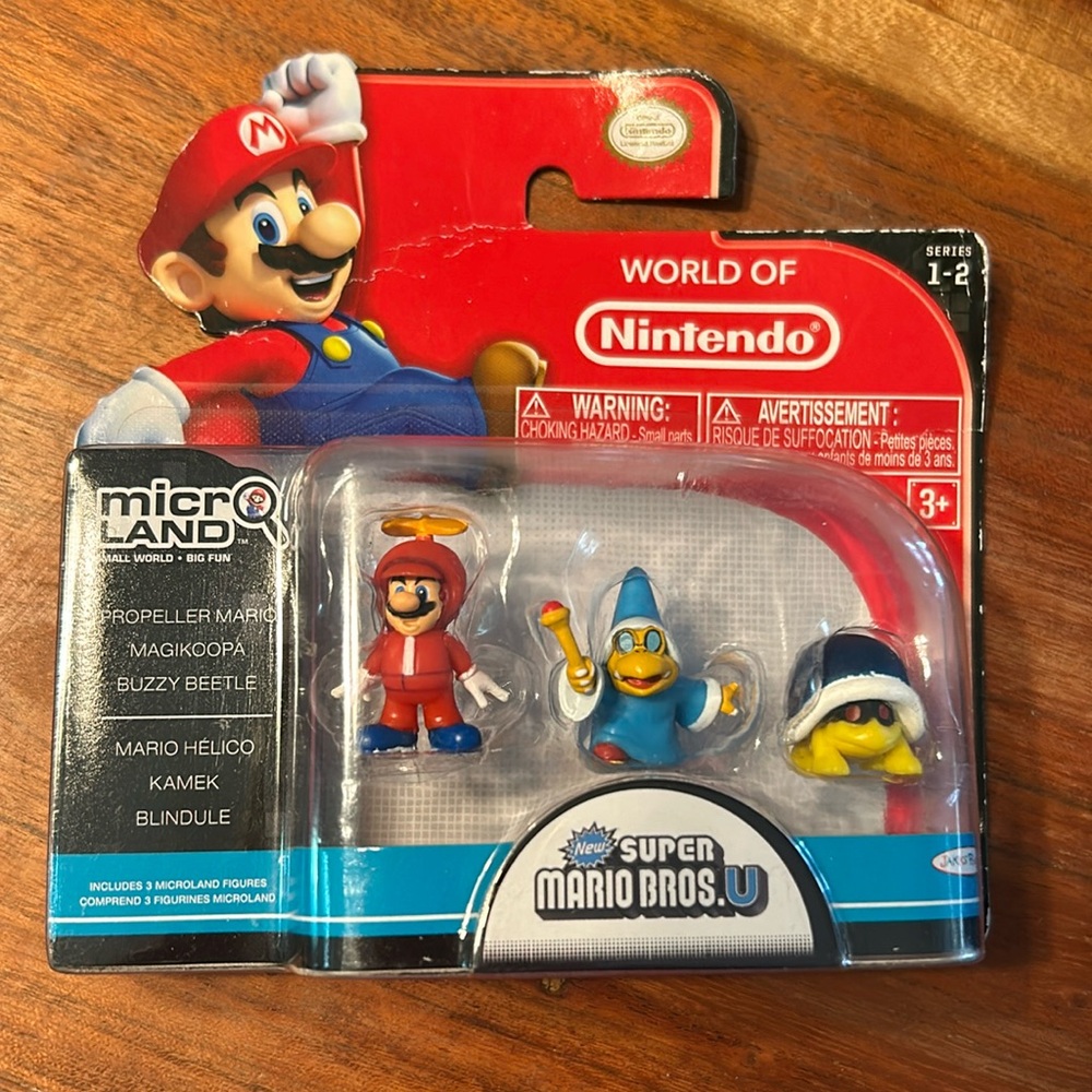 World of Nintendo Series 1-2 Micro Land 3 Pack Microland Figures NIP 2015